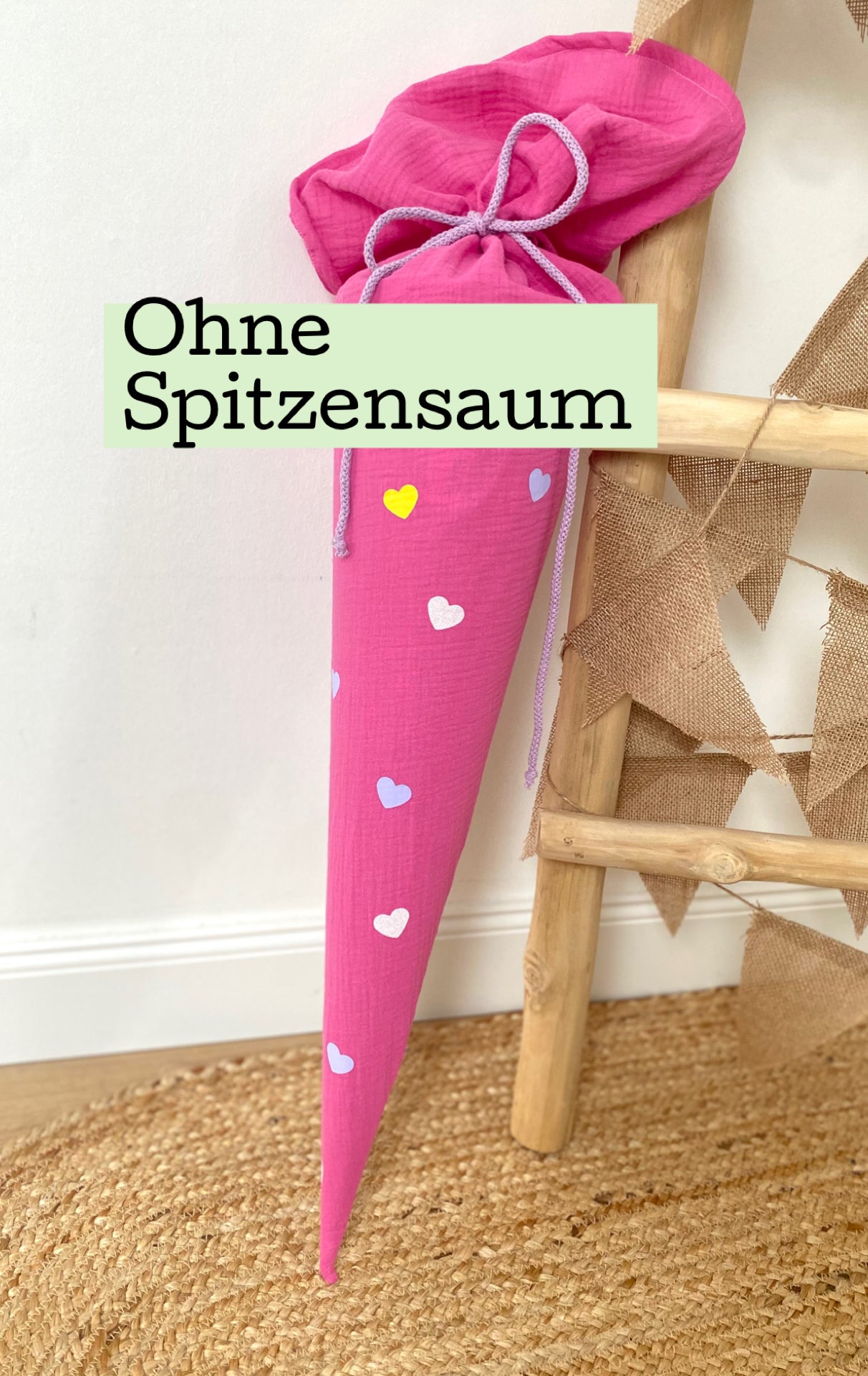 Dein Design | Schultüte Herzen 70 cm | Herz | Geschwistertüte 35 cm |
