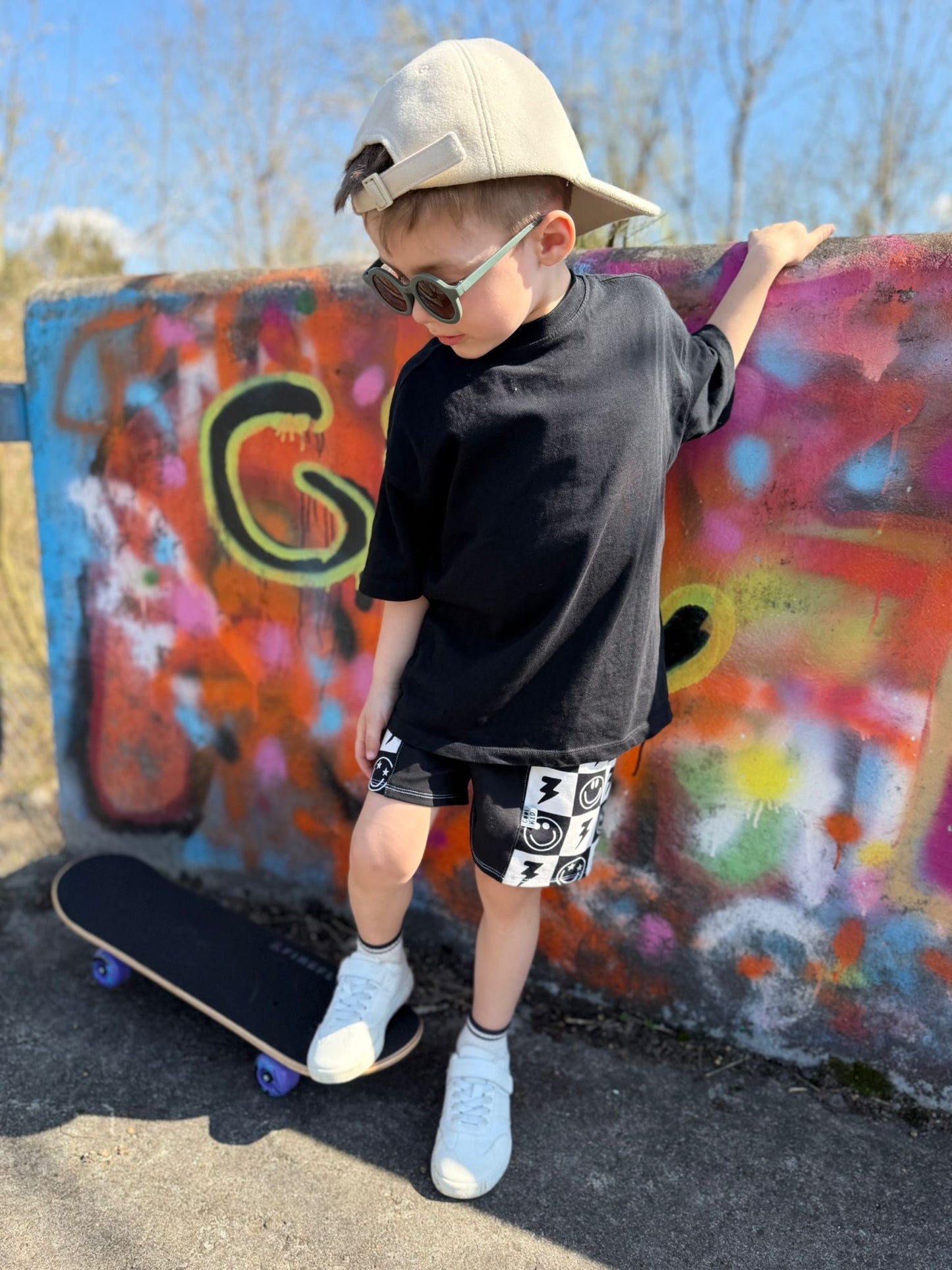 Basic Oversized T-Shirt, weite Passform Loose Fit für Mädchen und Jungen, individuelle Farbwahl