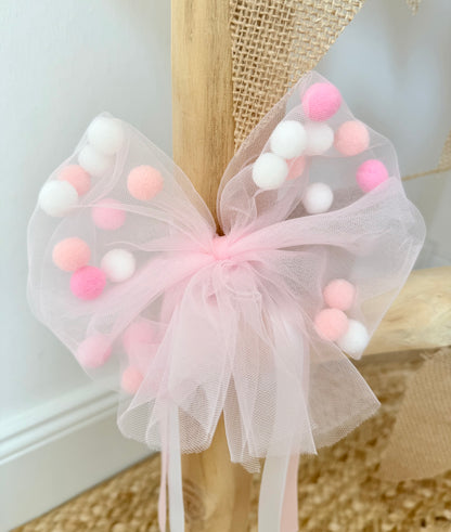 Pompom Schleife für Schultüten ab 70 cm
