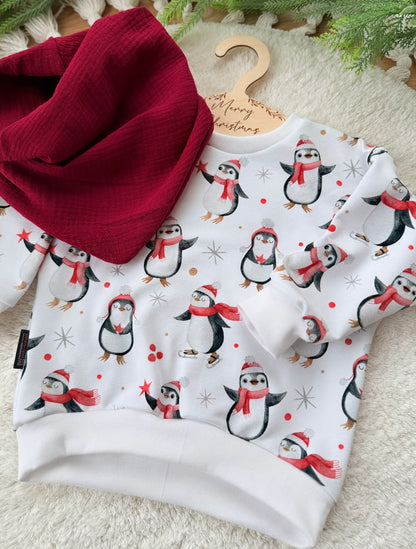 Oversized Sweater | Weihnachtspullover | Pinguin