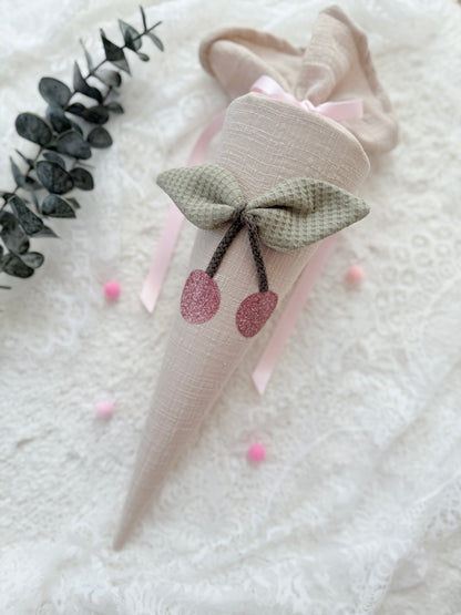 Geschwistertüte | Kitatüte | Weiterführende Schule | 35 cm | Kirsche