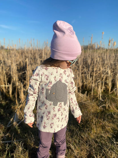 Longsleeve ab Körpergröße 80 cm | Applikation Elefant
