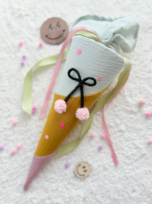 Geschwistertüte Einschulung | Kirsche | Weiterführende Schule | 35 cm |