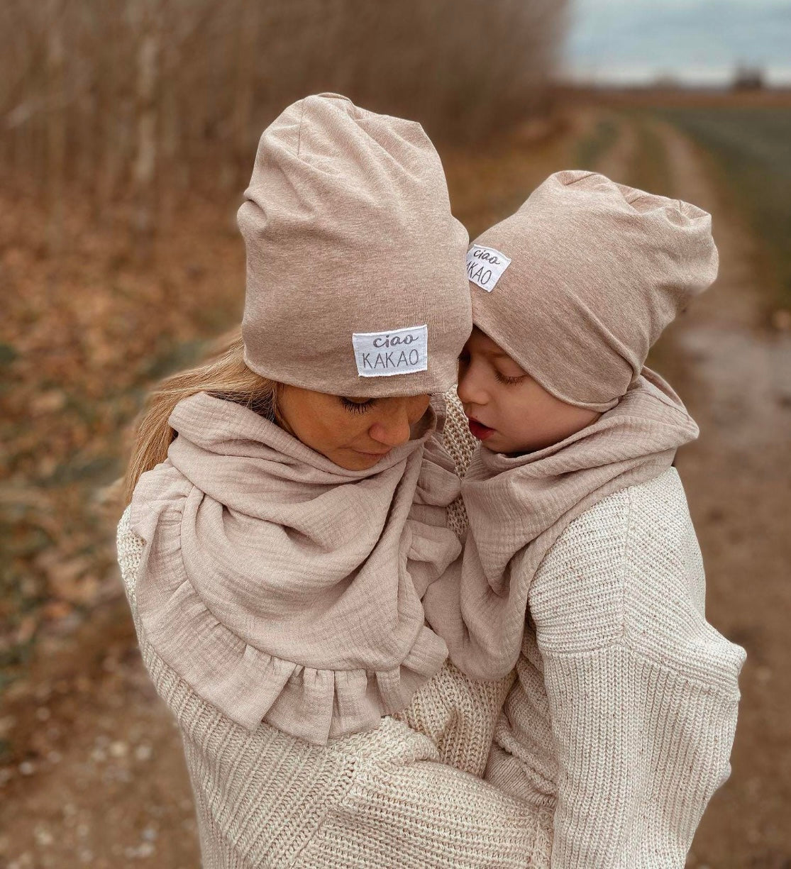Dein Design | Used-Look Label Beanie | Dreieckloop | Damen und Herren | Perfekt für den Partnerlook