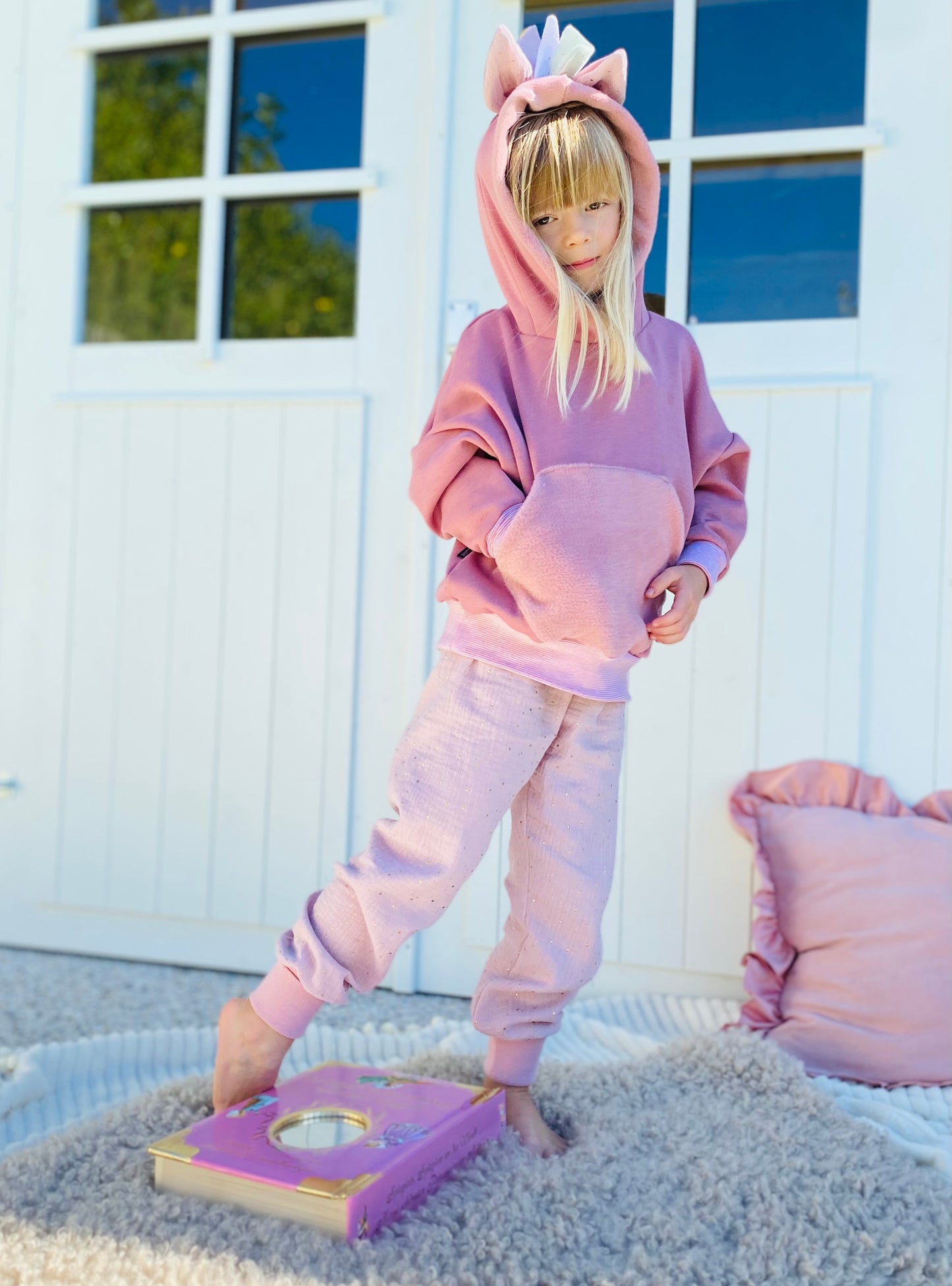 Einhorn Oversized Kuschelhoodie aus  Alpenfleece | Geburtstagspullover Option!