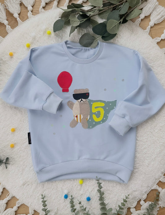 Geburtstagspullover | Super Bär | Superheld | Oversized Sweater