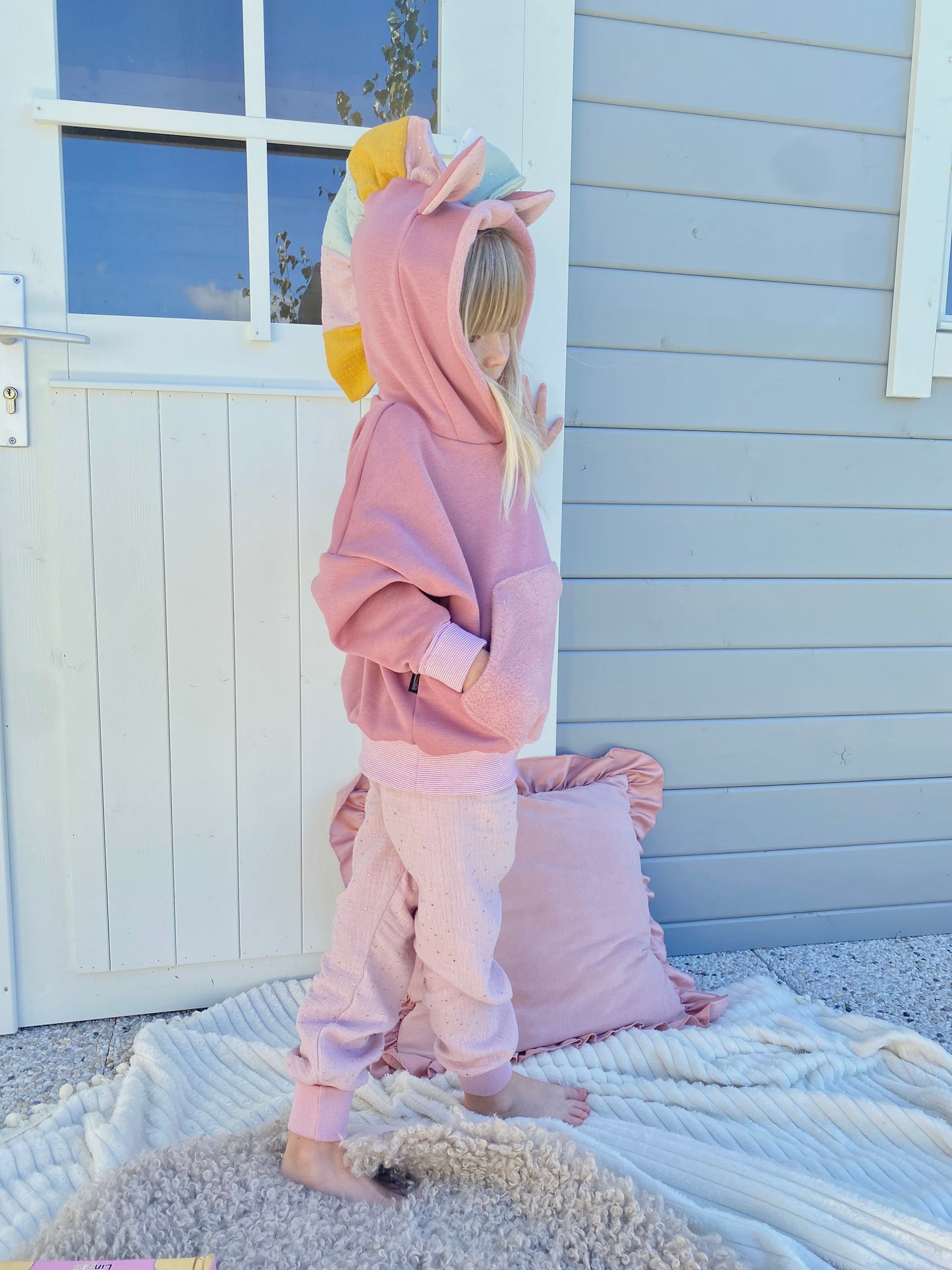 Einhorn Oversized Kuschelhoodie aus  Alpenfleece | Geburtstagspullover Option!