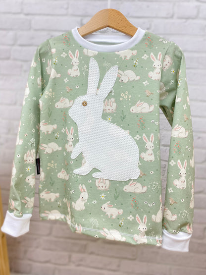 Longsleeve ab Körpergröße 80 cm | Applikation Hase