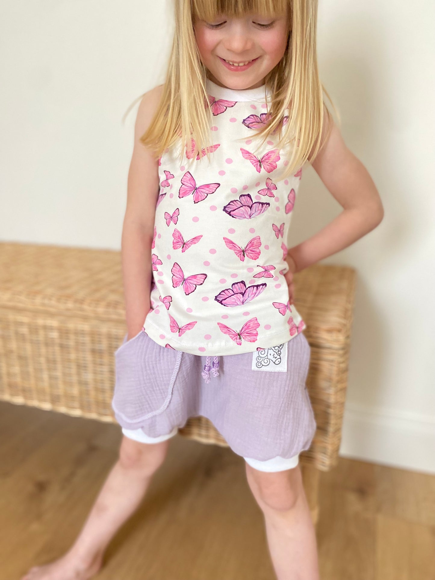Dein Design | Shorty Buxe | Musselin-Shorts | Used-Look Label | Farbwahl