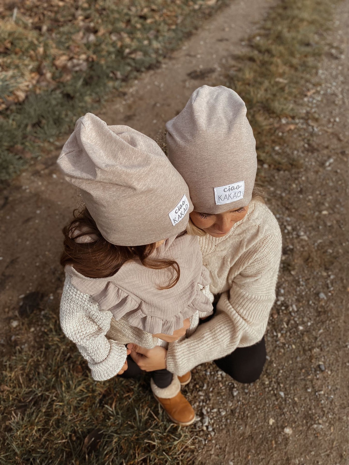 Dein Design | Used-Look Label Beanie | Dreieckloop | Damen und Herren | Perfekt für den Partnerlook