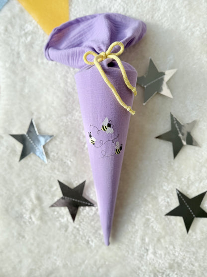 Dein Design | Geschwistertüte | Geschwisterschultüte | Kitatüte | Zuckertüte | 35 cm | Biene