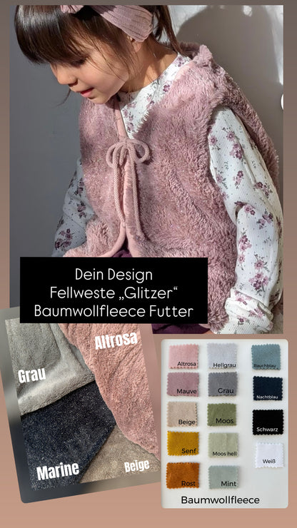 Weste | Fellweste | Glitzer