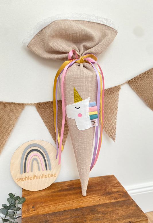 Geschwistertüte | Geschwisterschultüte | Kitatüte | Zuckertüte | 35 cm | Einhorn