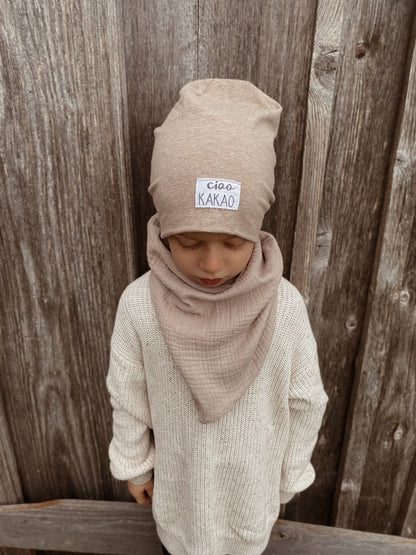 Dein Design | Label Beanie | Used-Look & Leder | Dreieckloop