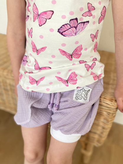 Dein Design | Shorty Buxe | Musselin-Shorts | Used-Look Label | Farbwahl