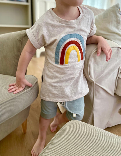 Oversized Shirt | Regenbogen Applikation | Stern