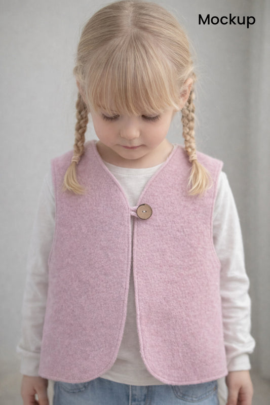 Handmade Basic Walkweste Kinder | Wollwalk | Walkweste