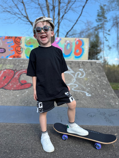 Basic Oversized T-Shirt, weite Passform Loose Fit für Mädchen und Jungen, individuelle Farbwahl