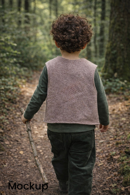 Handmade Basic Walkweste Kinder | Wollwalk | Walkweste