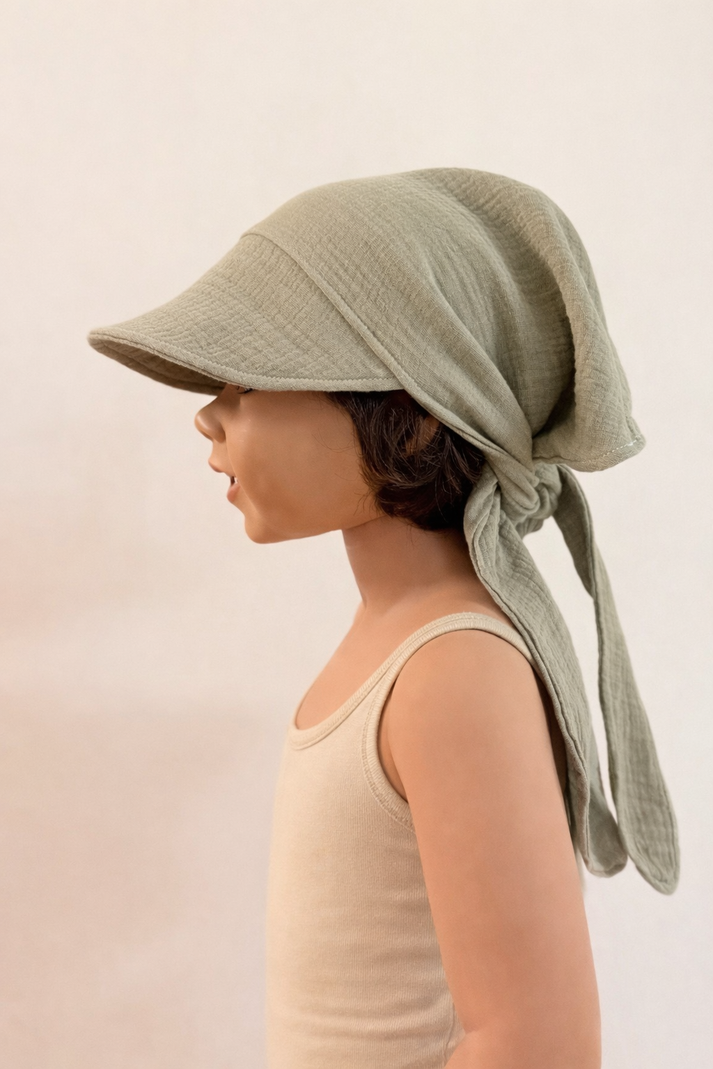 Musselin Bandana Kopftuch für Baby & Kinder | Sonnenschutz | Sonnenhut XL Nackenschutz