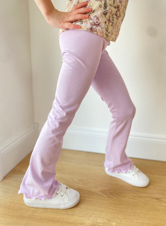 Dein Design | Flared Leg | Basic | Schlaghose mit Rollsaum | Skinny Fit | Uni Farben