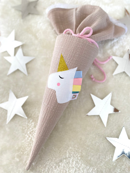 Geschwistertüte | Kitatüte | Zuckertüte | 35 cm | Einhorn