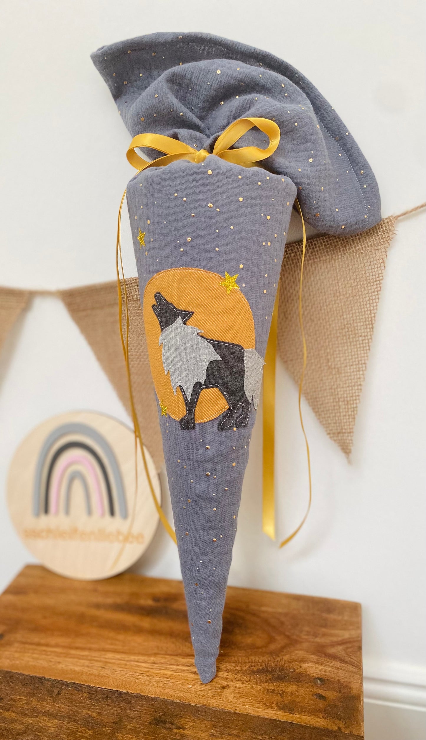 Geschwistertüte | Geschwisterschultüte  | Kitatüte | Zuckertüte | 35 cm | Wolf