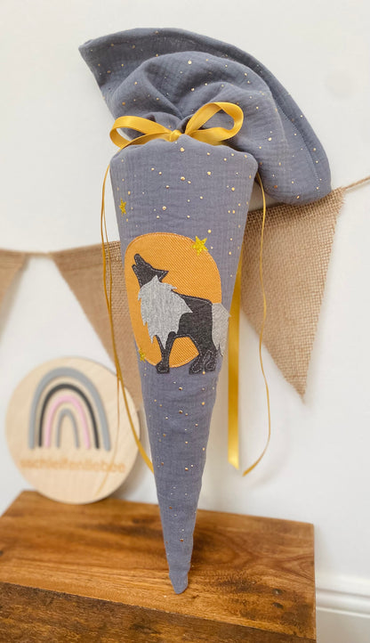 Geschwistertüte | Geschwisterschultüte  | Kitatüte | Zuckertüte | 35 cm | Wolf