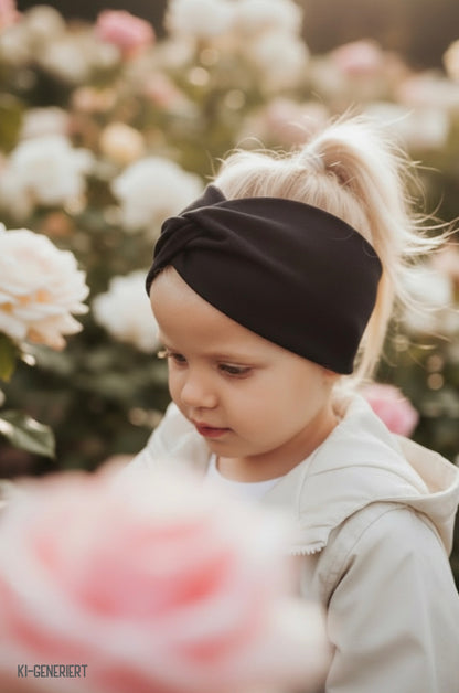 Extra breites Stirnband für Mädchen, Haarband für Kinder individuell Farbwahl