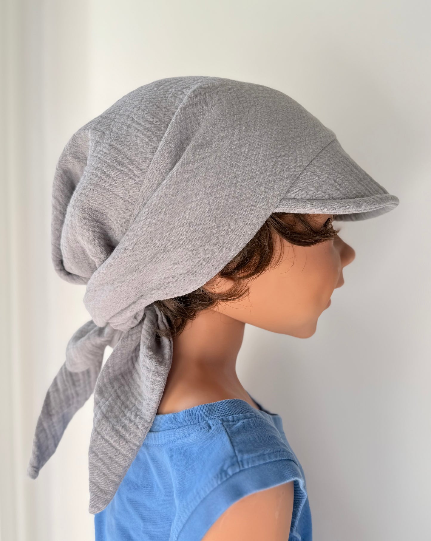 Musselin Bandana Dreiecktuch Kopftuch für Baby & Kinder | Sonnenschutz | Sonnenhut Nackenschutz