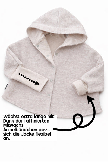 Handmade Basic Oversized Walkjacke | Walkmantel | viele Farben | 100% Schurwolle