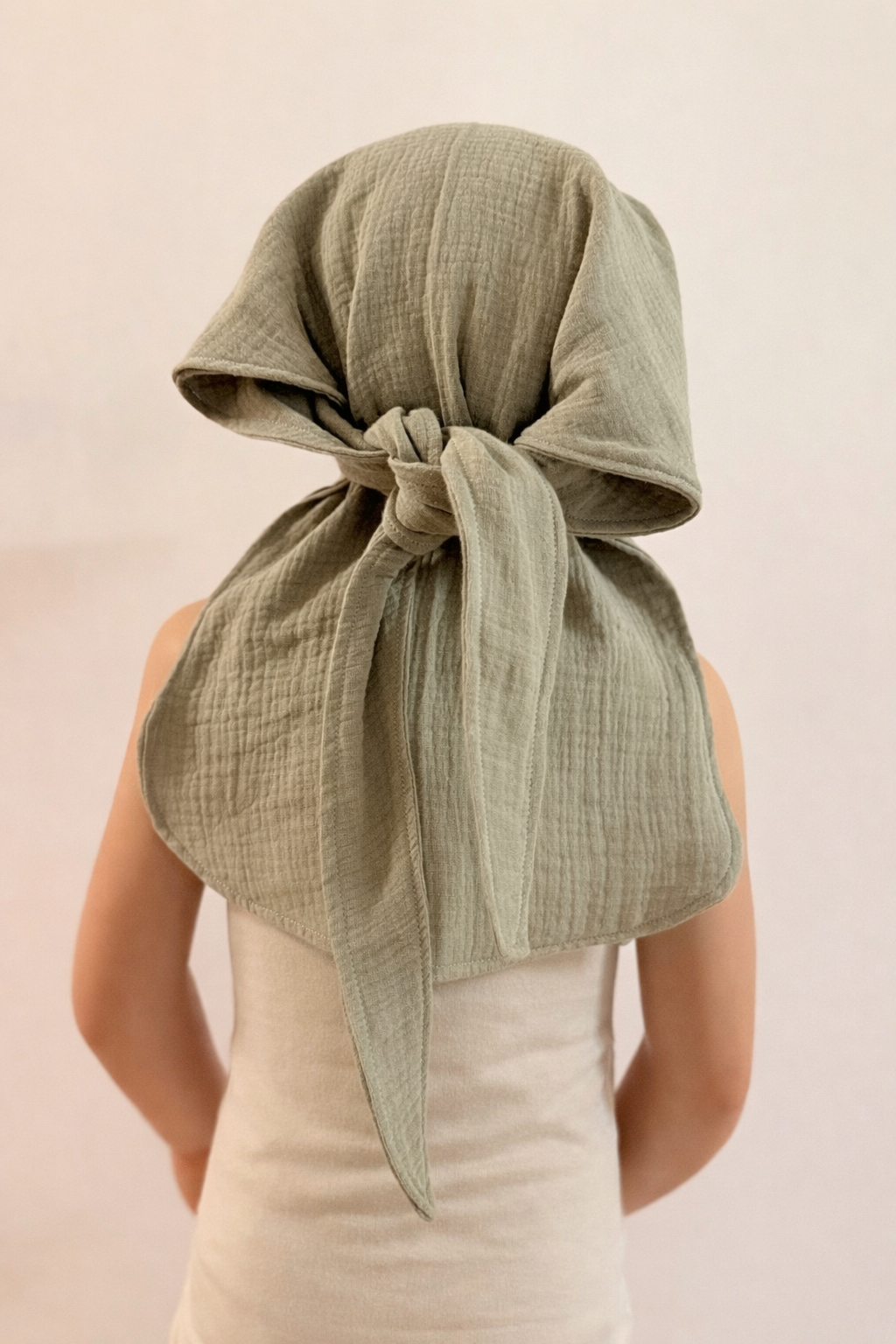 Musselin Bandana Kopftuch für Baby & Kinder | Sonnenschutz | Sonnenhut XL Nackenschutz