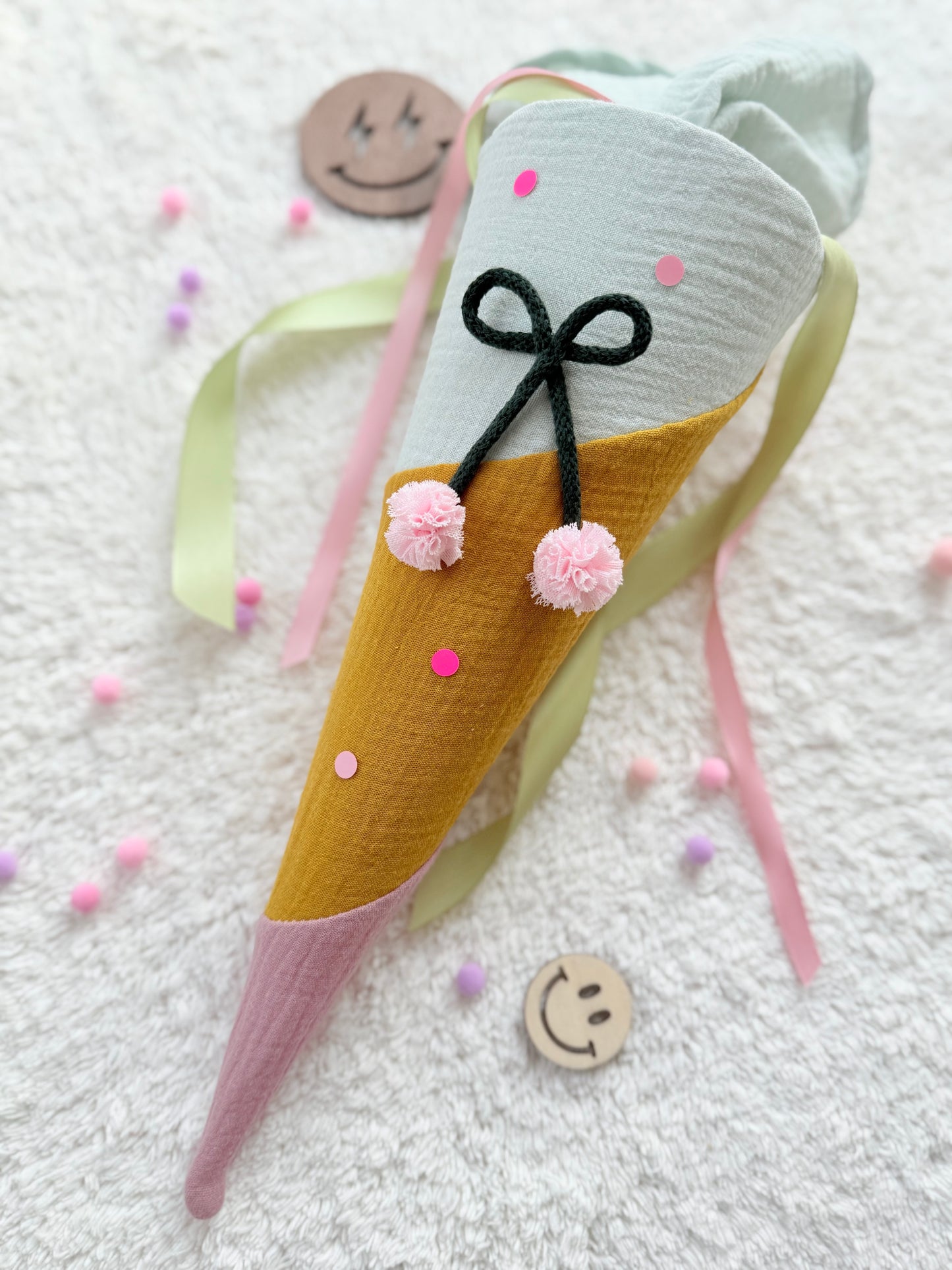 Geschwistertüte Einschulung | Kirsche | Weiterführende Schule | 35 cm |