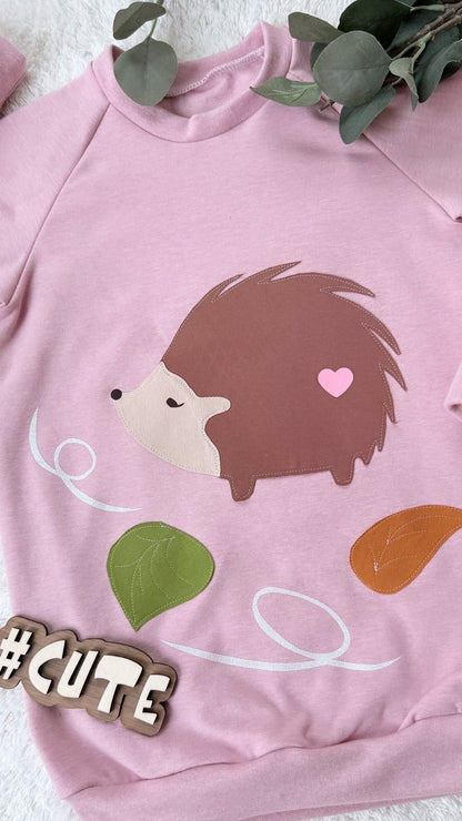 Raglan Sweater | Applikation Igel