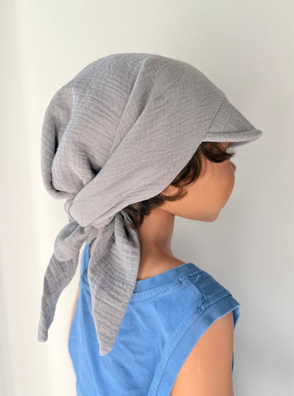 Musselin Bandana Dreiecktuch Kopftuch für Baby & Kinder | Sonnenschutz | Sonnenhut Nackenschutz