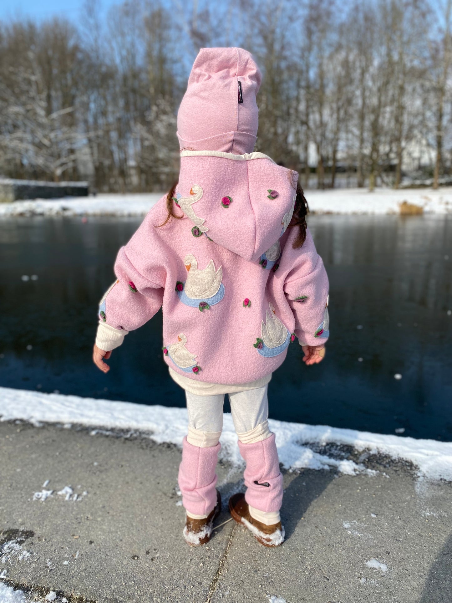 Walkstulpen | Stulpen passend zum Windbreaker "Am See" | Beinstulpen | 100%  Schurwolle