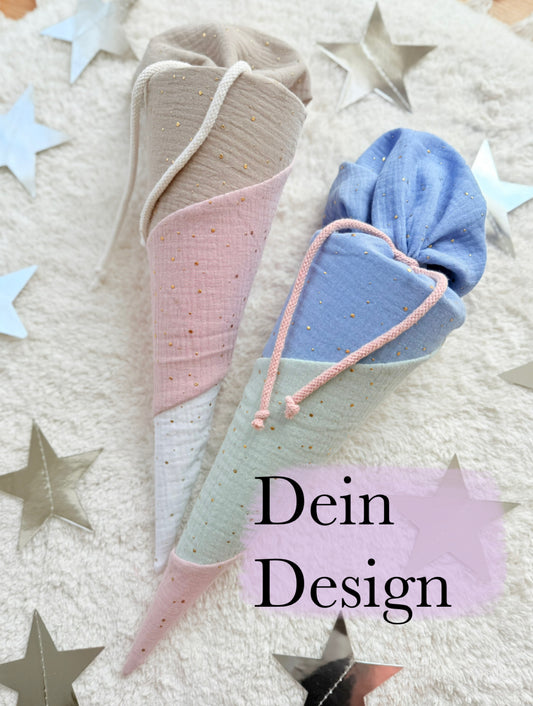 Dein Design | Geschwistertüte | Geschwister-Schultüte | Kita | Zuckertüte | 35 cm