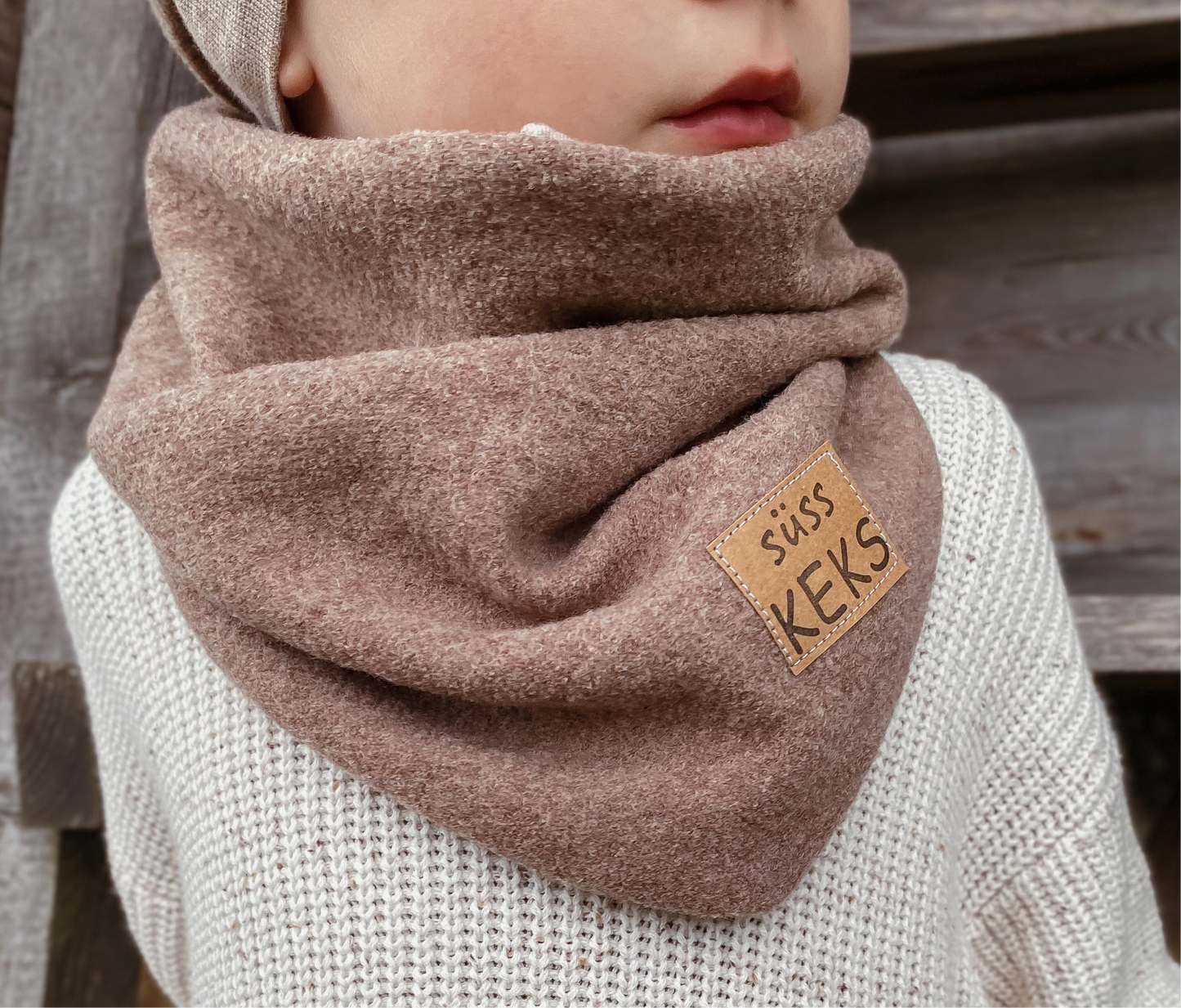 Dein Design | Wollwalk Wintermütze | Dreieckloop | Used-Look & Leder Label