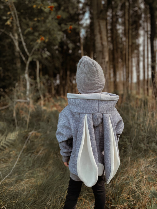 Dein Design | Oversized Wollwalk Windbreaker | Hase | 100% Schurwolle Schafwolle