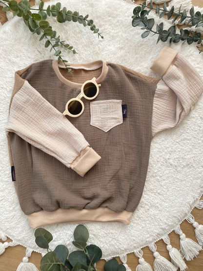 Dein Design | Oversized Sweater | Musselin | Color Blocking