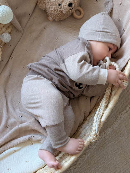 Dein Design | Basic Set | Pumphosen für Babys & Knotenmütze| Melierte Farben