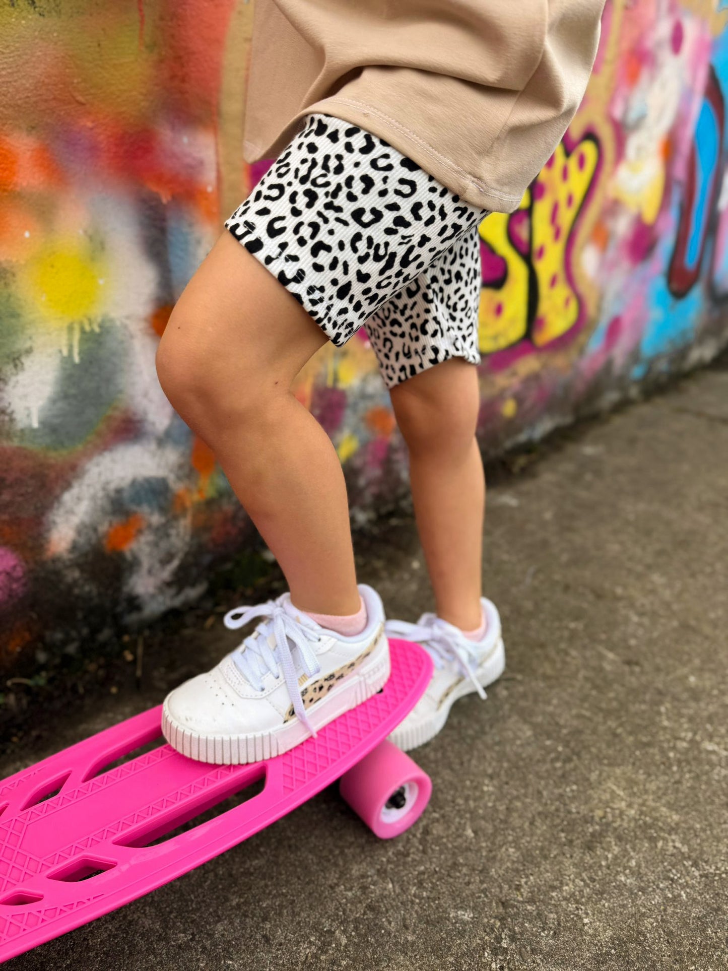 Individuelle Leggings oder Radlerhose für Mädchen aus Rippjersey – 7/8 Leggings mit Rollsaum, bequem & elastisch