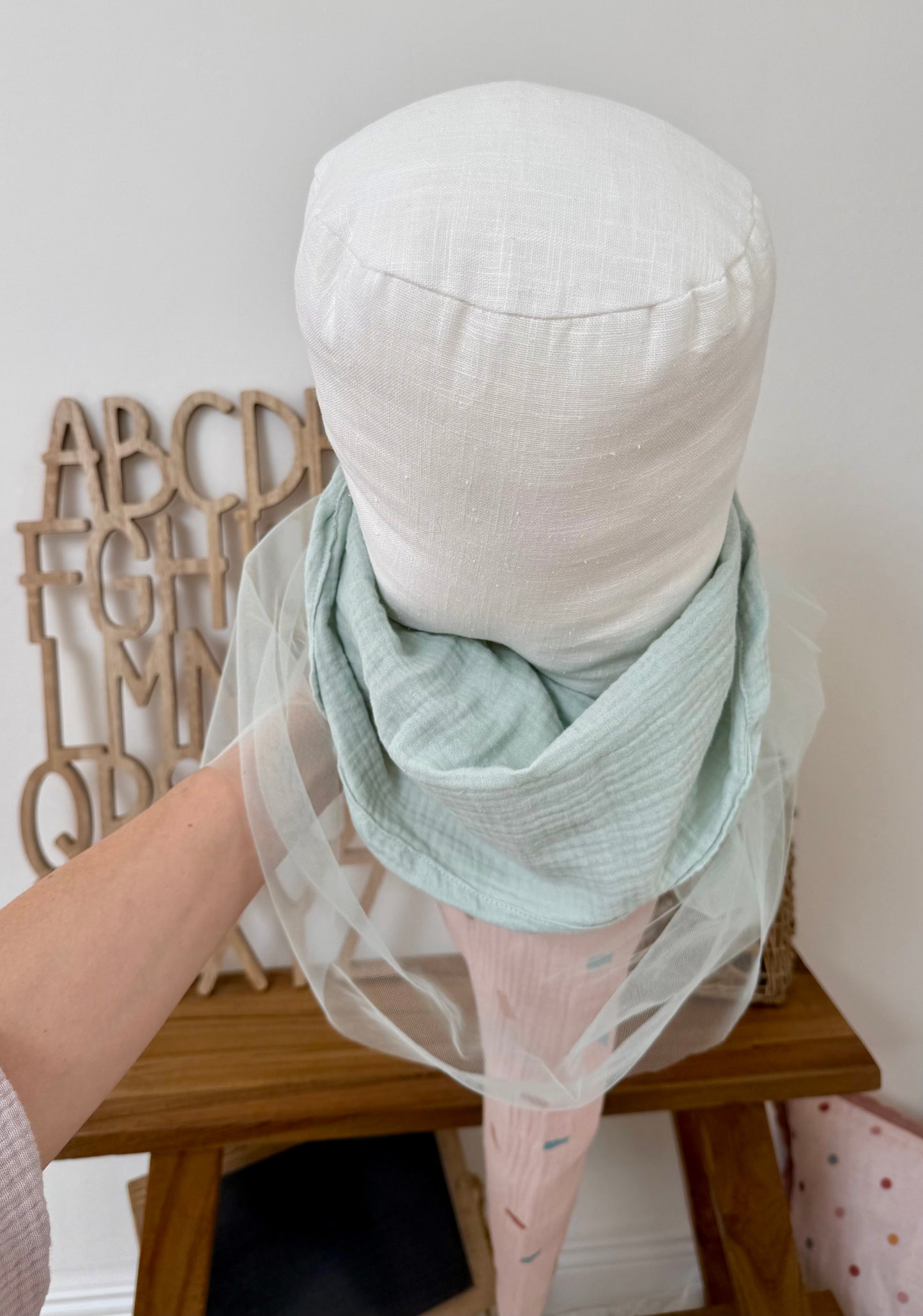 Inlettkissen aus Leinen, Kissen für Schultüten 70 cm, Inlett