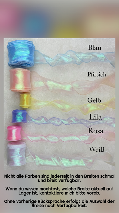 Musselin Schultüte für Mädchen Einhorn – personalisiert, Regenbogenmähne, Kissen-Inlett