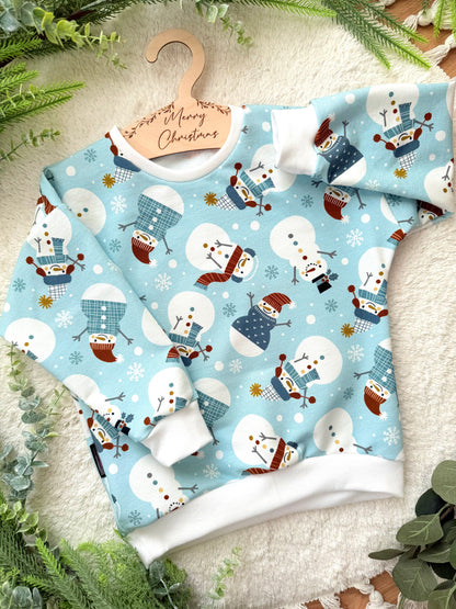 Oversized Sweater | Schneemann | Weihnachten