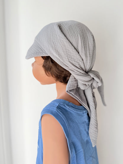 Musselin Bandana Dreiecktuch Kopftuch für Baby & Kinder | Sonnenschutz | Sonnenhut Nackenschutz