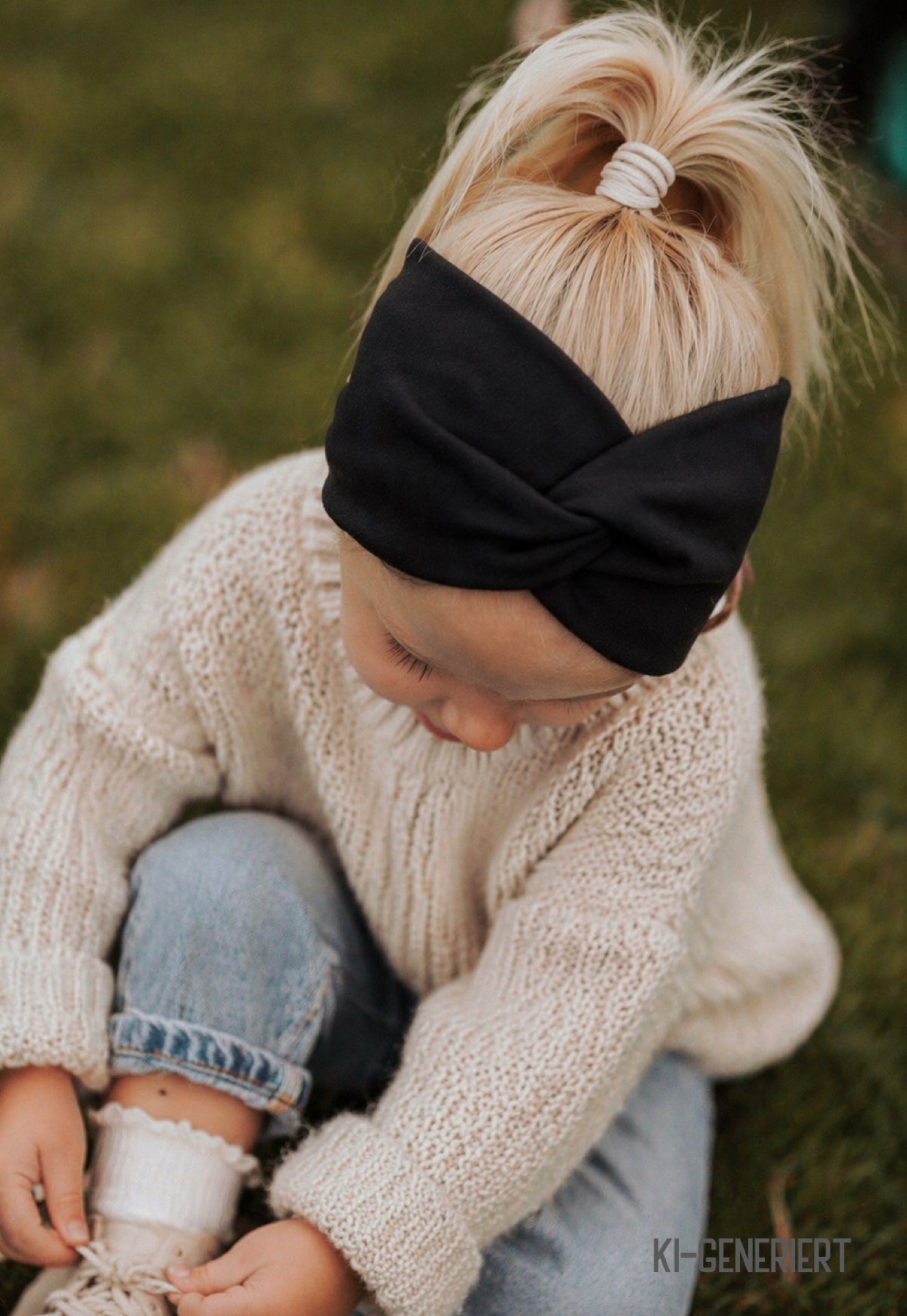 Extra breites Stirnband für Mädchen, Haarband für Kinder individuell Farbwahl