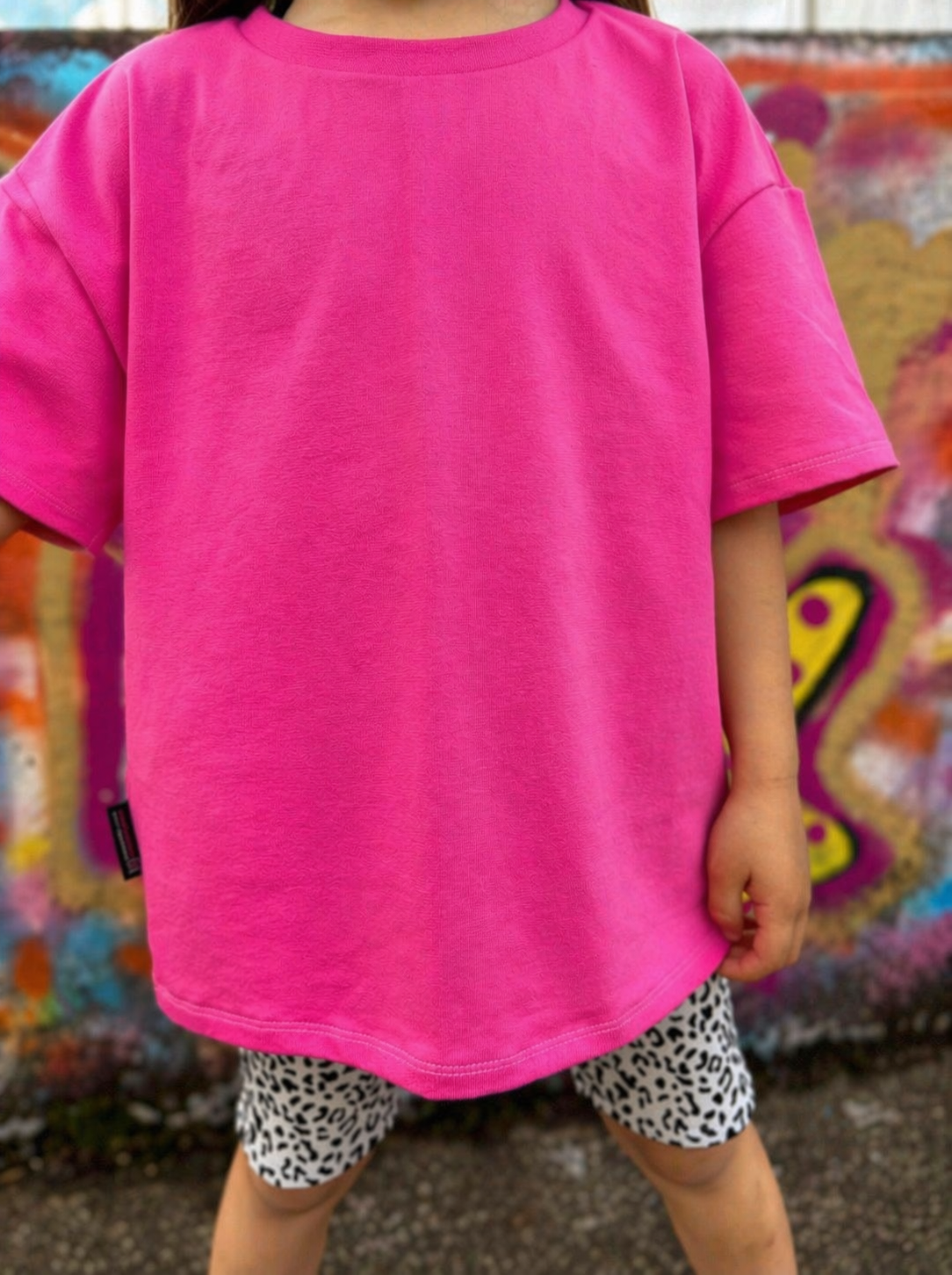 Basic Oversized T-Shirt, weite Passform Loose Fit für Mädchen und Jungen, individuelle Farbwahl