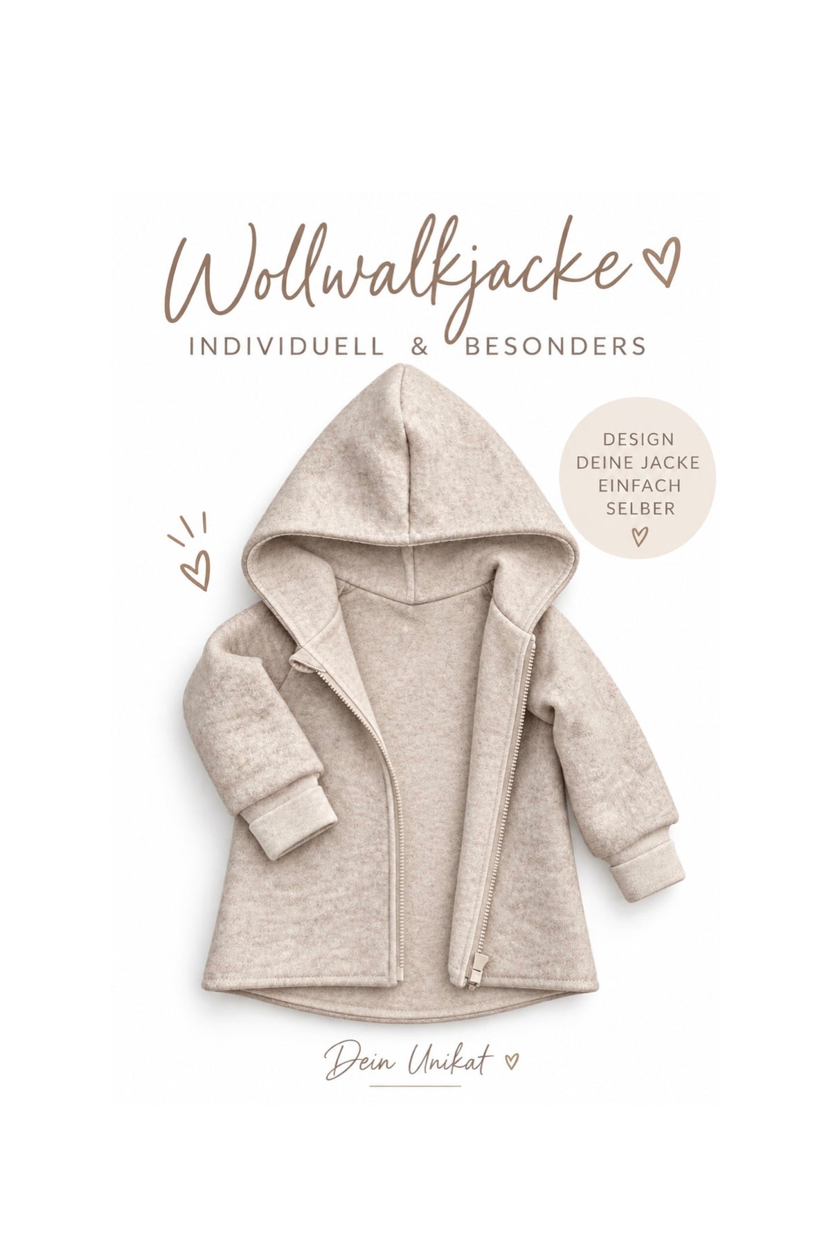 Wollwalkjacke, Walkjacke mit Reißverschluss, individuell konfigurieren