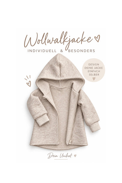 Wollwalkjacke, Walkjacke mit Reißverschluss, individuell konfigurieren